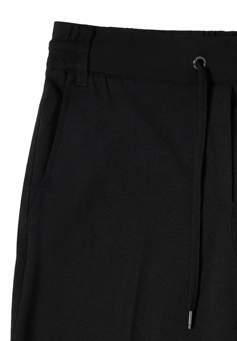 Straight Leg Jersey-Hose black