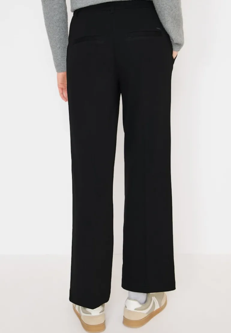 Straight Leg Jersey-Hose black
