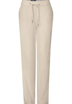 Straight Leg Strukturhose boulder beige