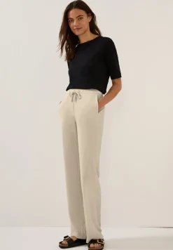 Straight Leg Strukturhose boulder beige