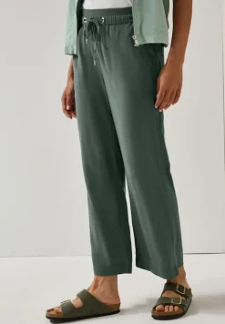 Straight Leg Viskose Hose dark balmy khaki
