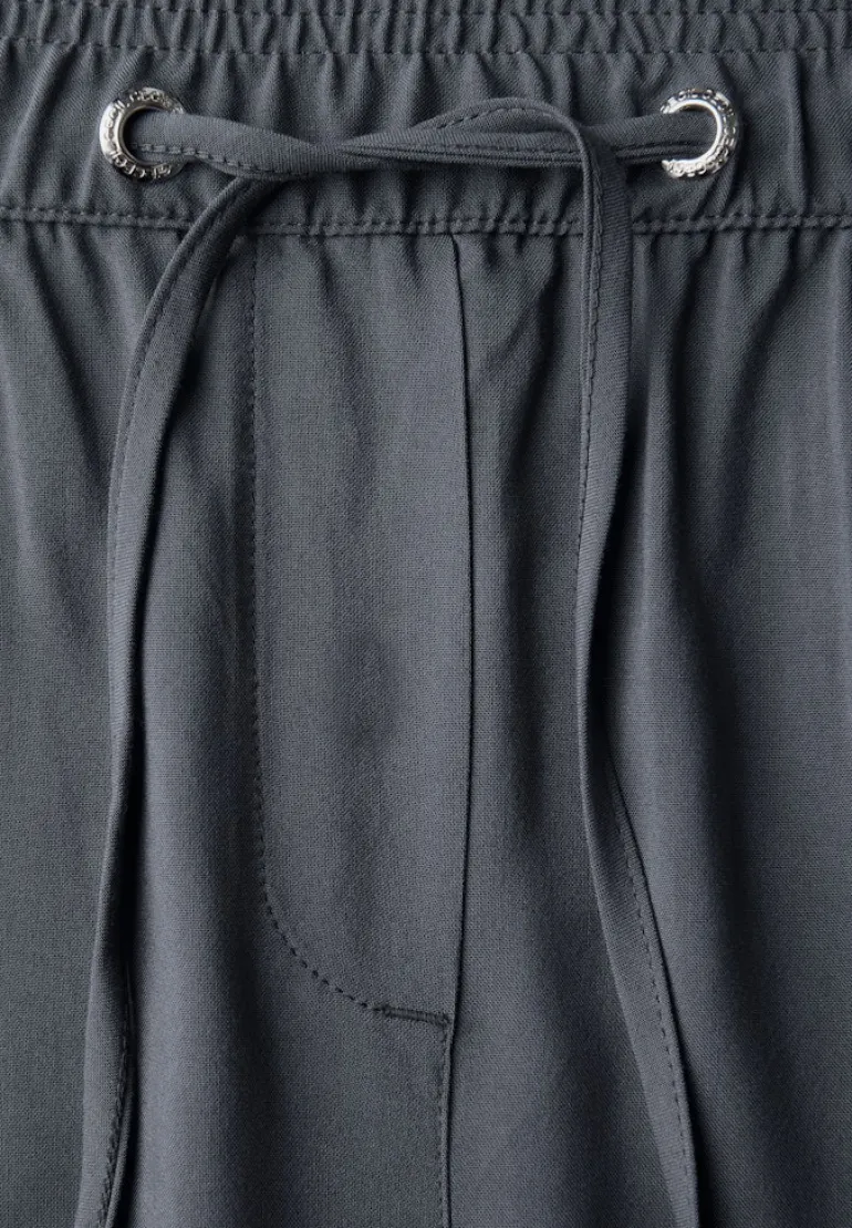 Straight Leg Viskose Hose volcanic grey