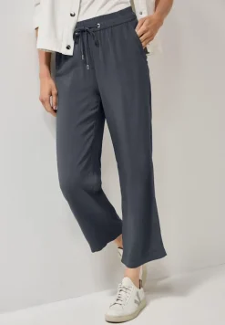 Straight Leg Viskose Hose volcanic grey