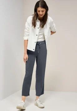 Straight Leg Viskose Hose volcanic grey