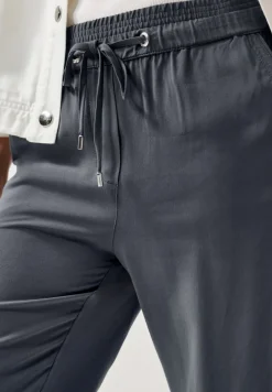 Straight Leg Viskose Hose volcanic grey