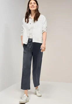 Straight Leg Viskose Hose volcanic grey