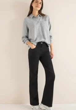 Streifen Flanell-Hemdbluse luna grey melange