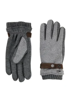 Strickhandschuhe mit Fleecefutter grey melange