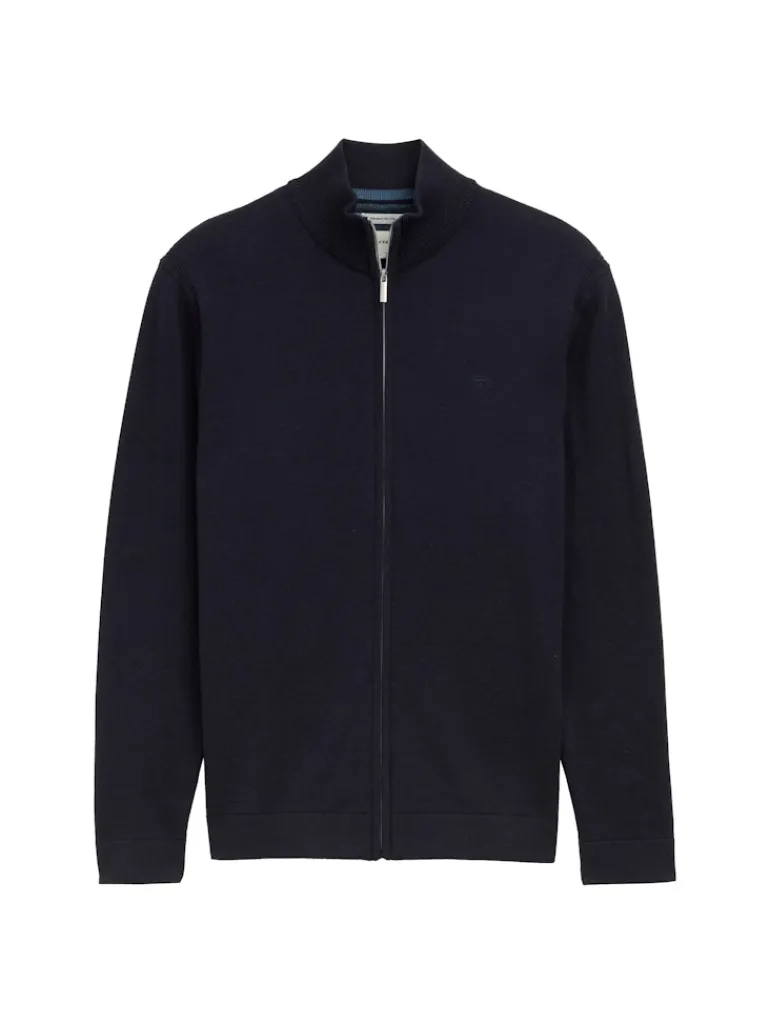 Strickjacke aus Baumwolle knitted navy melange