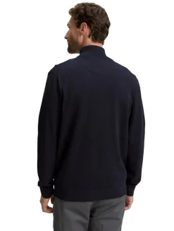 Strickjacke aus Baumwolle knitted navy melange