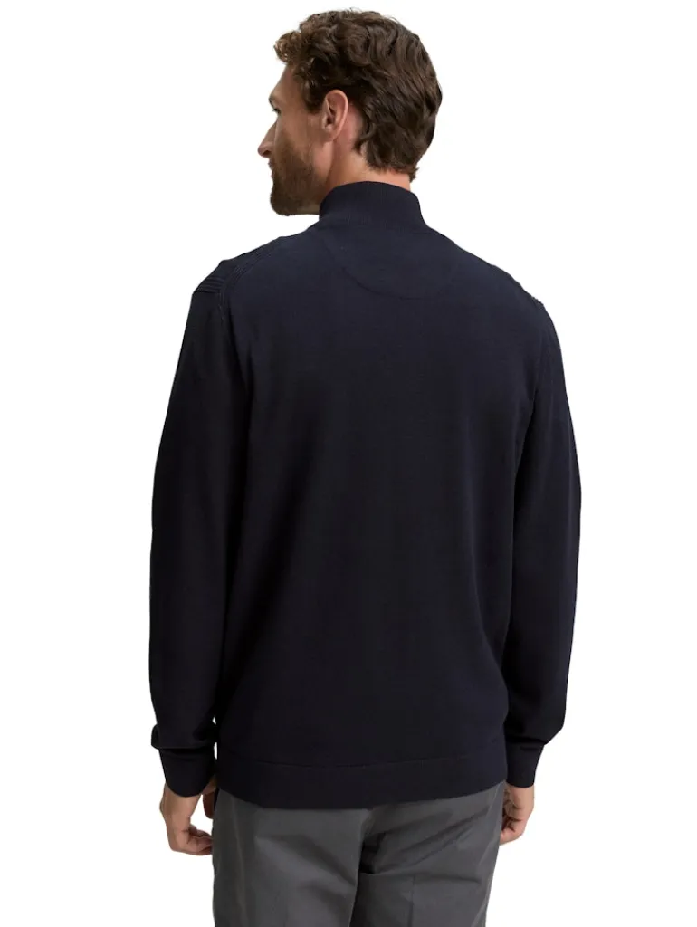 Strickjacke aus Baumwolle knitted navy melange