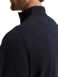 Strickjacke aus Baumwolle knitted navy melange