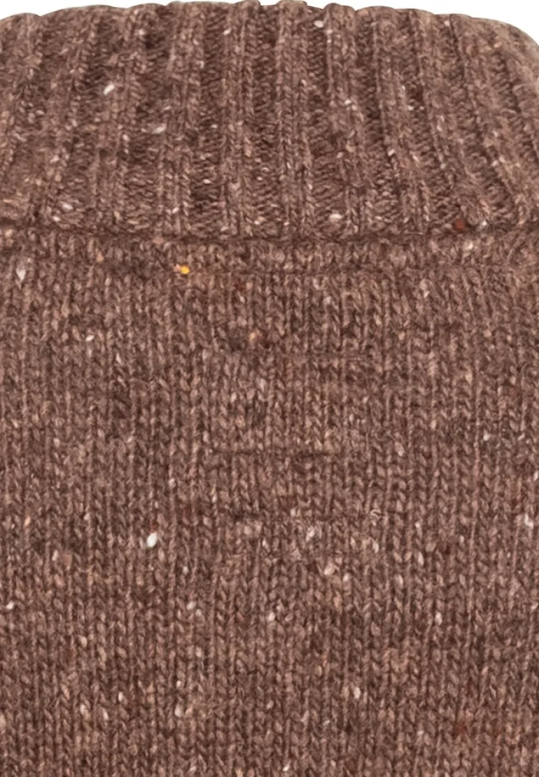Strickjacke aus einem Merino-Wollmix nougat