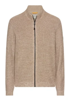 Strickjacke aus einem soften Baumwollmix oatmeal