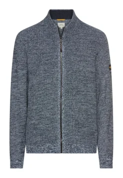 Strickjacke aus einem soften Baumwollmix tinted blue