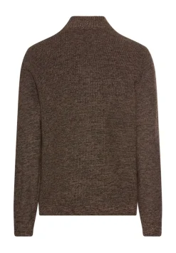 Strickjacke aus einem soften Baumwollmix dark brown