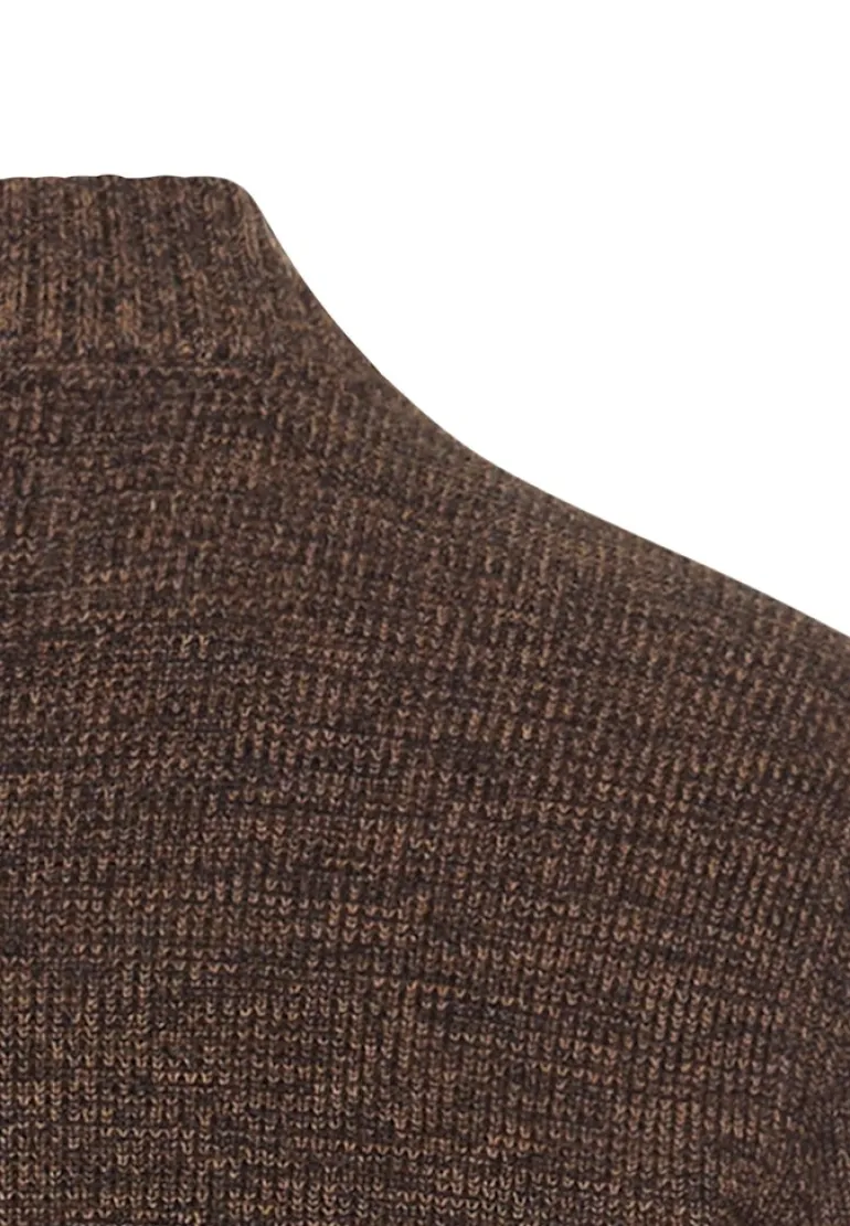 Strickjacke aus einem soften Baumwollmix dark brown