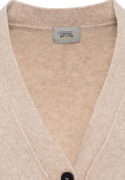 Strickjacke aus recyceltem Wollmix clay melange