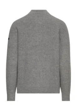 Strickjacke aus reiner Lammwolle grey melange