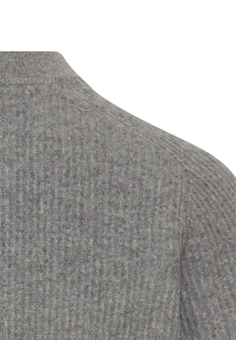 Strickjacke aus reiner Lammwolle grey melange