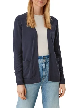 Strickjacke aus Viskosemix blau
