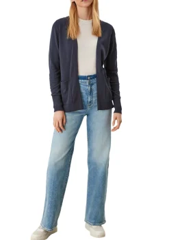 Strickjacke aus Viskosemix blau