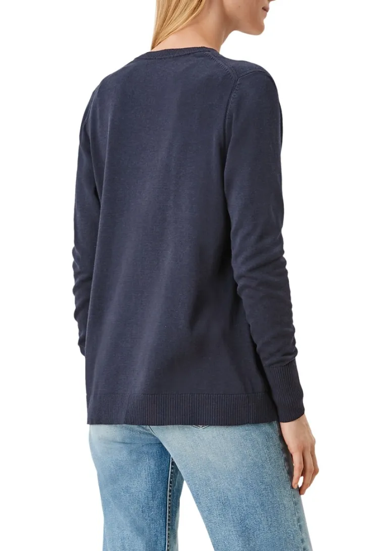 Strickjacke aus Viskosemix blau