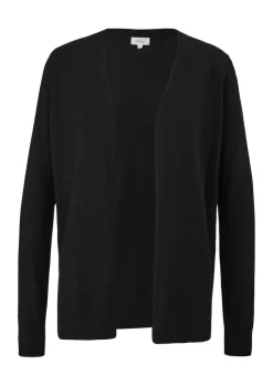 Strickjacke aus Viskosemix schwarz