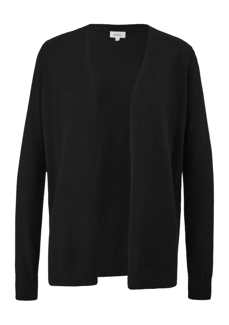 Strickjacke aus Viskosemix schwarz