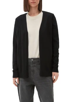Strickjacke aus Viskosemix schwarz