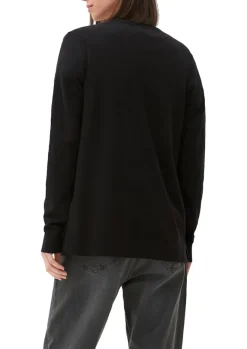 Strickjacke aus Viskosemix schwarz