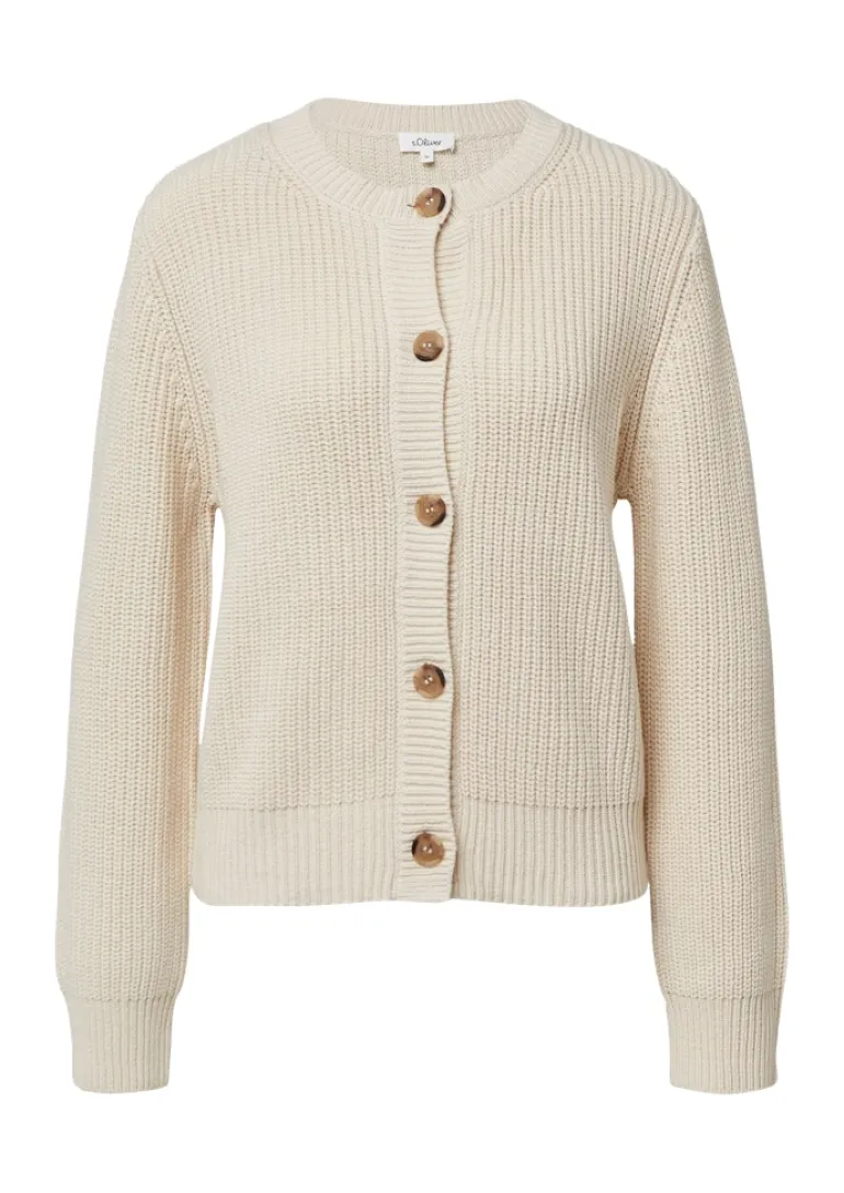 Strickjacke beige