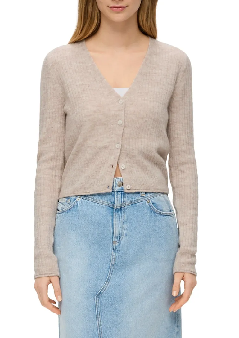 Strickjacke beige