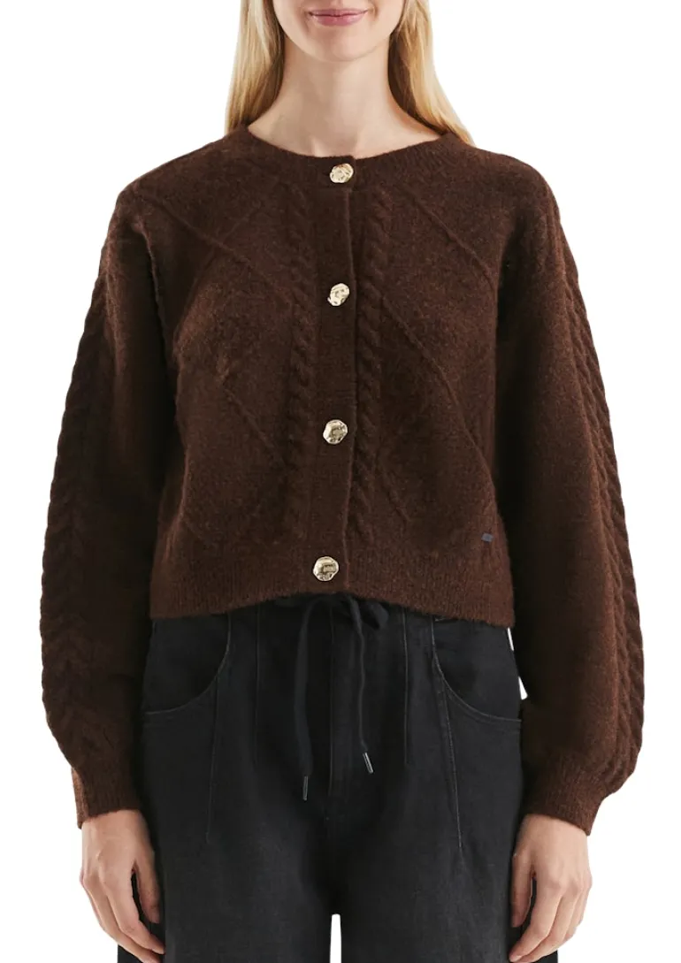 Strickjacke braun