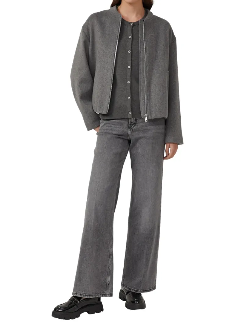 Strickjacke grau