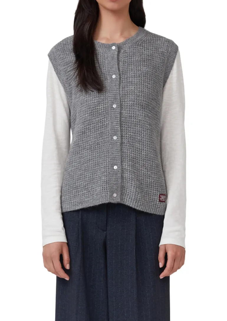 Strickjacke grau