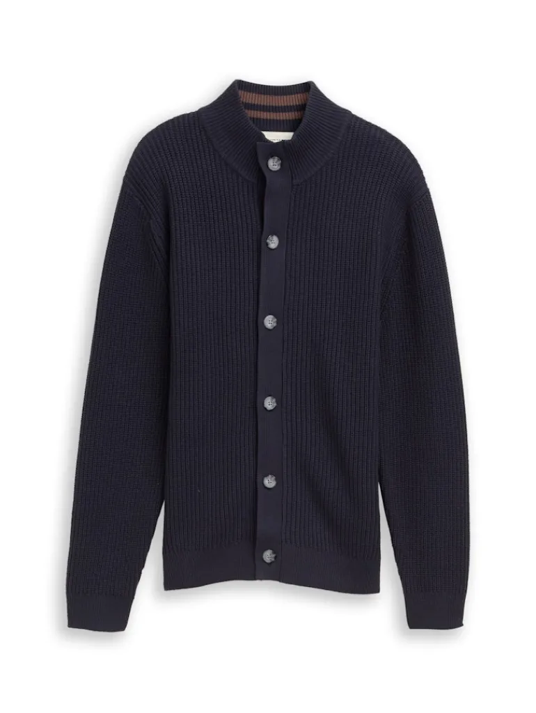 Strickjacke mit Knopfleiste sky captain blue