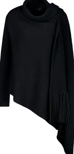 Strickjacke mit Schalkragen schwarz