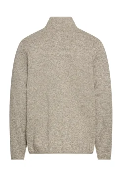 Strickjacke mit Stehkragen oatmeal