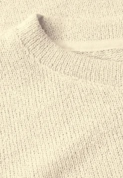 Strick-Look Glitzer T-Shirt light beige