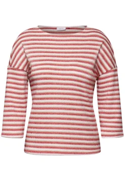 Strick-Look Shirt granita red