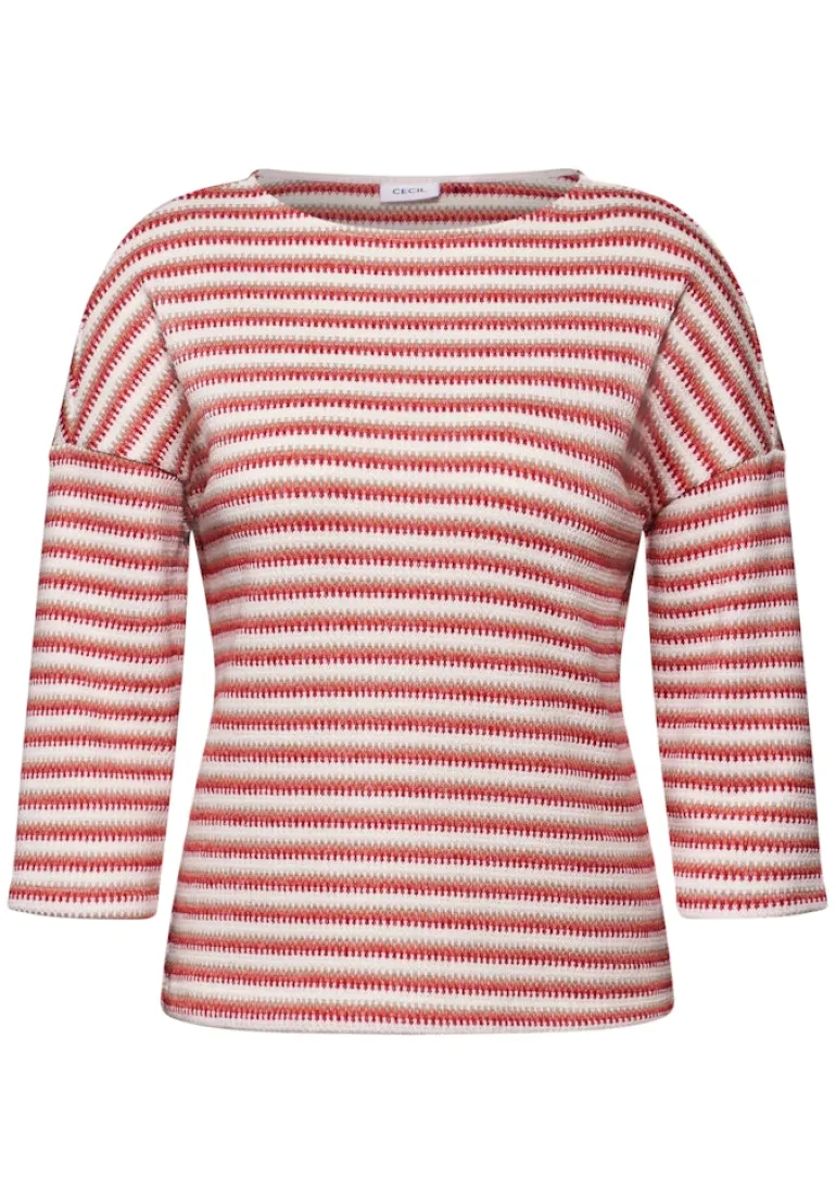 Strick-Look Shirt granita red