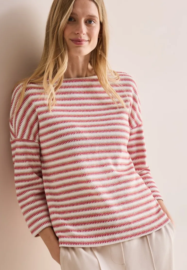 Strick-Look Shirt granita red