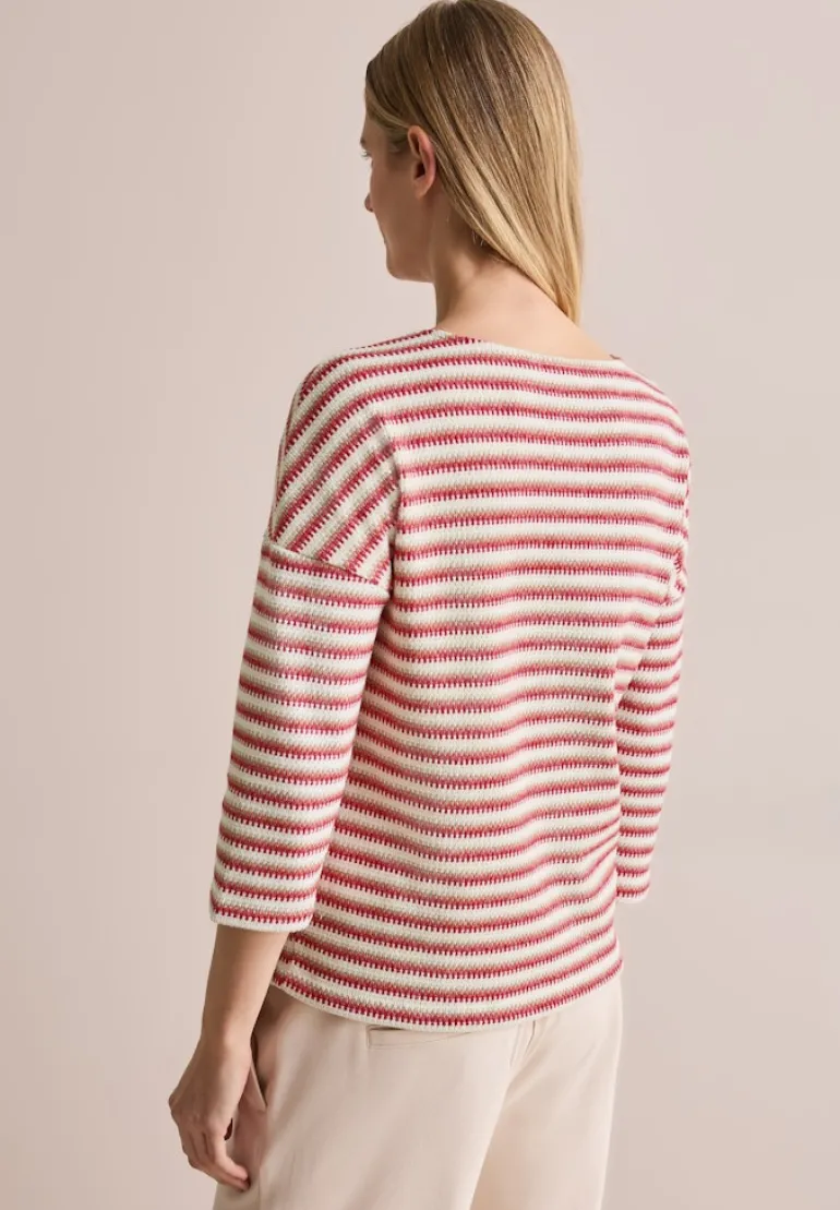 Strick-Look Shirt granita red