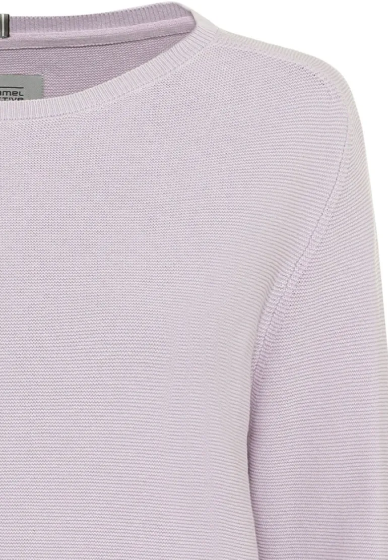 Strickpullover aus Baumwolle lavendel