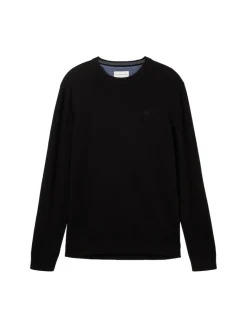Strickpullover aus Baumwolle black