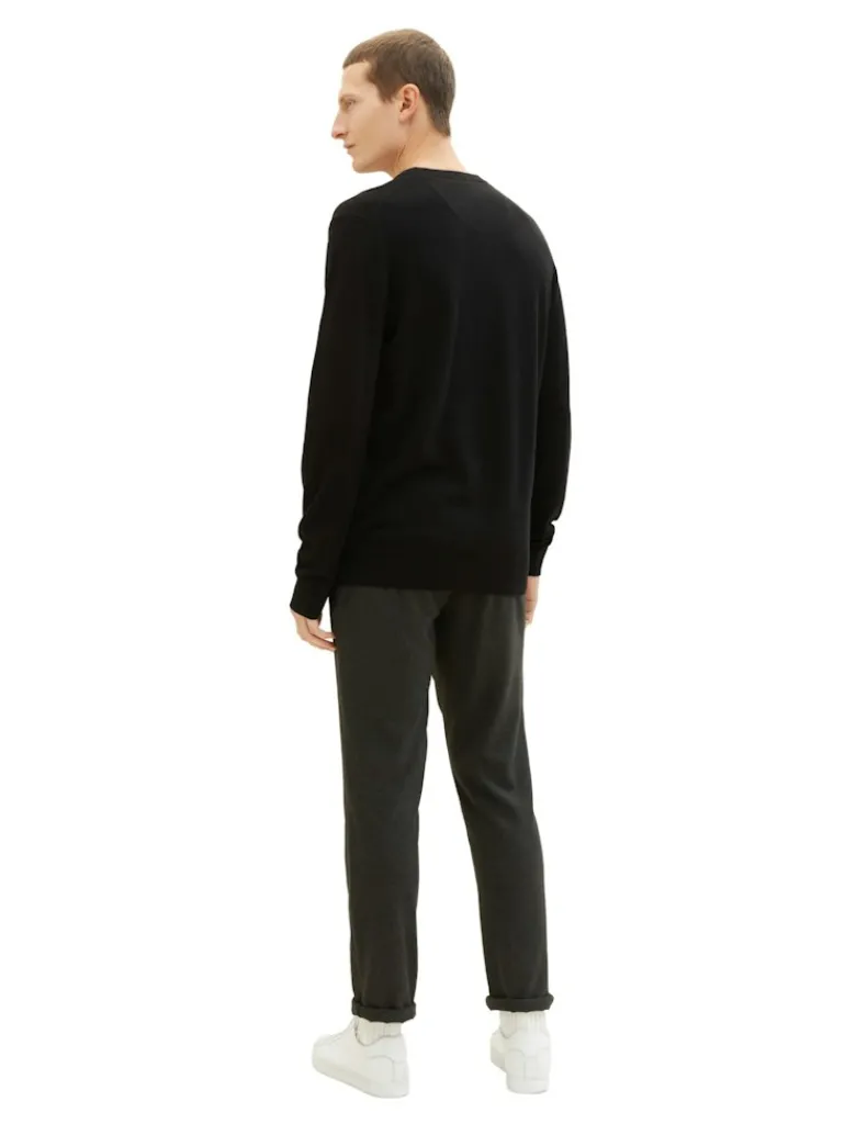 Strickpullover aus Baumwolle black