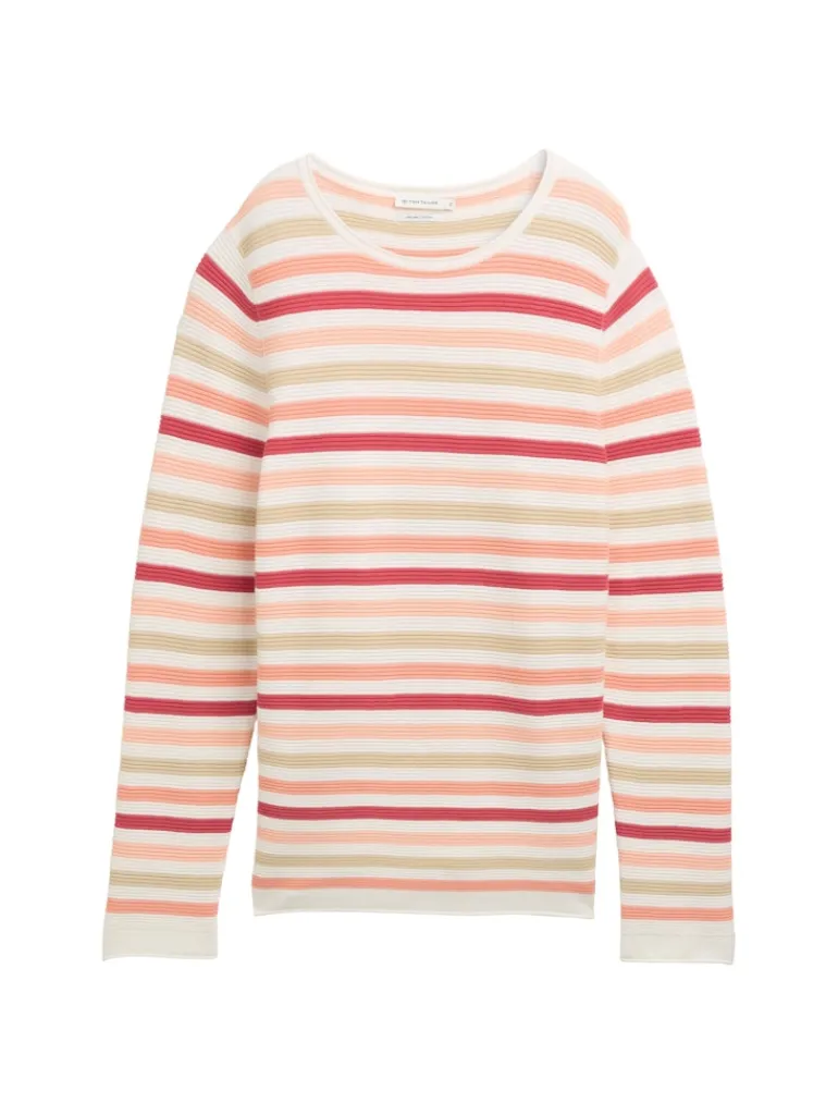 Strickpullover aus Bio-Baumwolle peachy knit stripe design