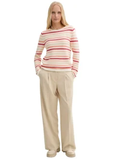 Strickpullover aus Bio-Baumwolle peachy knit stripe design