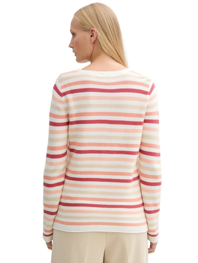 Strickpullover aus Bio-Baumwolle peachy knit stripe design